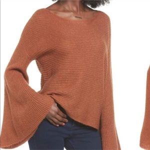 bp Bell Sleeve Rust Sweater